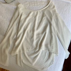 Tobi Bell Sleeve White Top